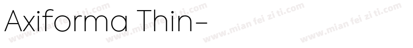 Axiforma Thin字体转换